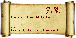 Feinsilber Nikolett névjegykártya